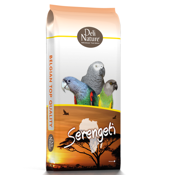 Deli Nature (Дели Натур) 20 - Parrots Serengeti - Полнорационный корм для всех видов крупных и средних попугаев с экструдированными гранулами для дополнительных витаминов и минералов 15 кг.