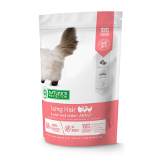 Nature`s Protection (Натур Протекшн) Long Hair - Сухий корм для котів із довгою шерстю з м\'ясом птиці 0.4 кг