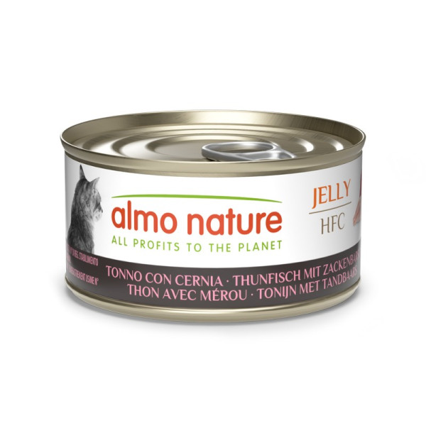 Almo Nature (Альмо Натюр) HFC Cat Jelly Tuna And Sea Perch - Влажный корм для кошек с тунцем и морским окунем 70 г