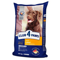 Club 4 Paws (Клуб 4 Лапы) Dog Premium Light All Breeds Chicken - Сухой корм для собак всех пород склонных к ожирению с курицей 14 кг