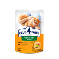 Club 4 Paws (Клуб 4 Лапы) Cat Premium Duck in Gravy - Влажный корм для кошек с уткой в соусе 85 г