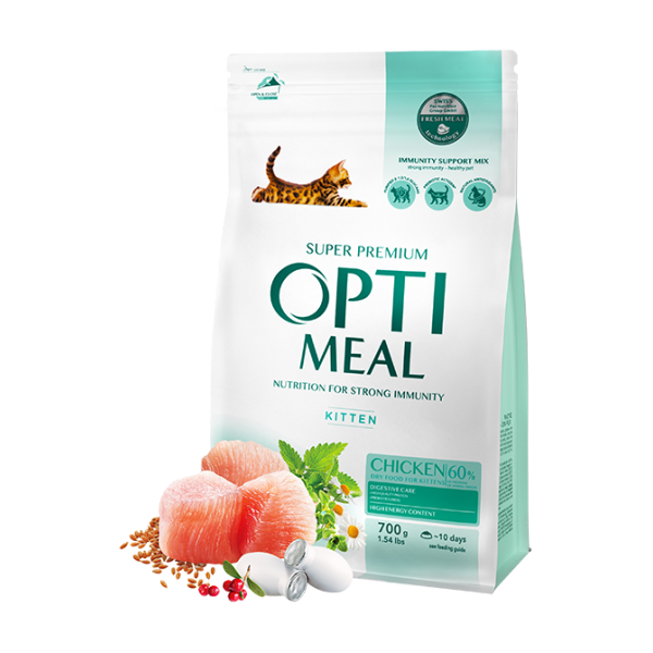 Optimeal (Оптимил) Kitten Chicken - Сухой корм для котят с курицей 1.5 кг