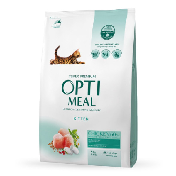 Optimeal (Оптимил) Kitten Chicken - Сухой корм для котят с курицей 1.5 кг