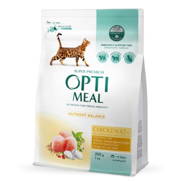 Optimeal (Оптимил) Cat Chicken - Сухой корм для кошек с курицей 1.5 кг
