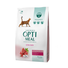 Optimeal (Оптимил) Cat Extra Taste Veal - Сухой корм для кошек с высоким содержанием телятины 200 г