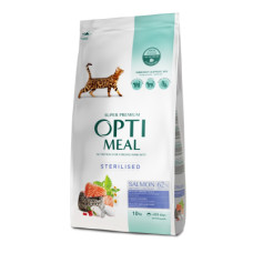 Optimeal (Оптиміл) Cat Sterilised Salmon - Сухий корм для стерилізованих котів з лососем 10 кг