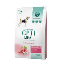Optimeal (Оптимил) Dog Medium Breed Turkey - Сухой корм для собак средних пород с индейкой 12 кг