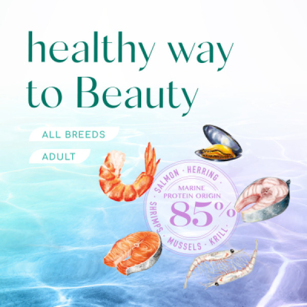 Optimeal (Оптимил) Dog Beauty Harmony All Breed Seafood - Сухой корм для собак всех пород с морепродуктами 1.5 кг