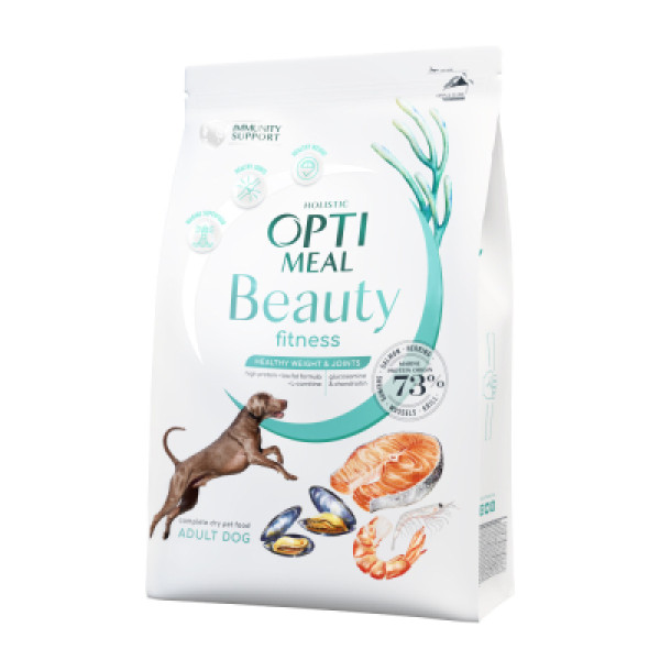 Optimeal (Оптимил) Dog Beauty Fitness All Breed Seafood - Сухой корм для собак всех пород для поддержания физического состояния с морепродуктами 1.5 кг