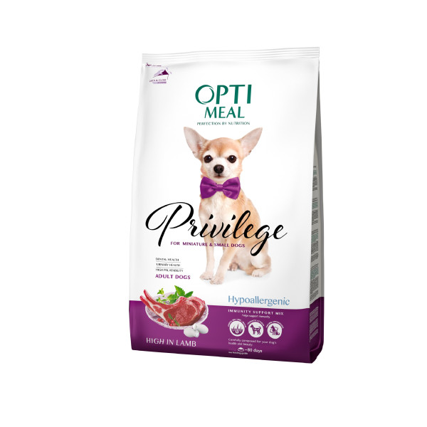 Optimeal (Оптимил) Dog Privilege Hypoallergenic Small Breed Lamb - Сухой корм для собак мелких пород с ягнятиной, гипоаллергенный 1.5 кг