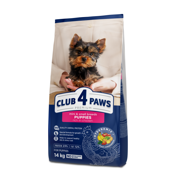 Club 4 Paws (Клуб 4 Лапы) Puppy Premium Small Breeds Chicken - Сухой корм для щенков мелких пород с курицей 14 кг