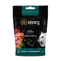 Savory (Сейвори) With Turkey&Cranberries for Kitten - Хрустящее лакомство для здорового роста котят, индейка с клюквой, 50 г