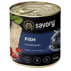 Savory (Сейвори) With Fish - Влажный корм для взрослых привередливых кошек, с рыбой, 400 г