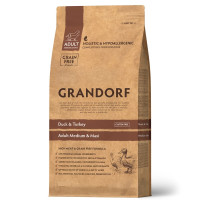 Grandorf (Грандорф) Duck & Turkey Adult Medium & Maxi - Сухой гипоаллергенный корм для взрослых собак средних и больших пород с мясом утки и индейки 1 кг