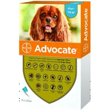 Elanco (Bayer) Advocate - Капли от паразитов для собак от 4 до 10 кг 1 шт.