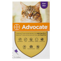 Elanco (Bayer) Advocate - Капли от паразитов для кошек от 4 до 8 кг 1 шт.