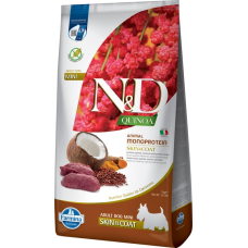 Farmina (Фармина) Dog N&D Quinoa Grain Free Skin & Coat Venison & Coconut Adult Mini - Сухой беззерновой корм для взрослых собак мелких пород с олениной и кокосом 7 кг