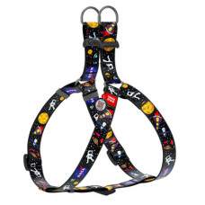 Шлея анатомическая, "NASA", пласт. фастекс, Ш 15 мм, ОГ 40-55 см, ОШ 40-55 см, S, WAUDOG Nylon c QR