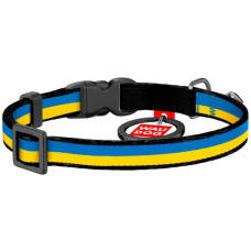 Нашийник для котів, "Colors of freedom", пласт. фастекс, Ш 10 мм, Довжина 20-30 см, XS, WAUDOG Nylon c QR