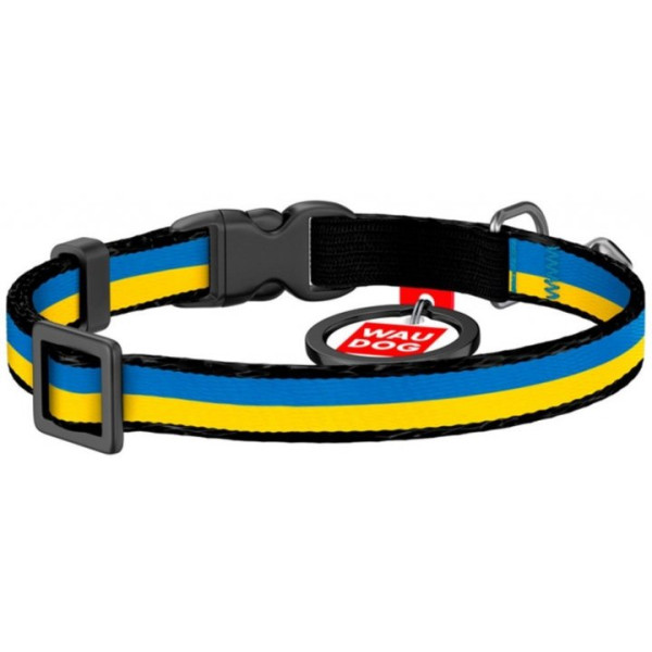 Нашийник для котів, "Colors of freedom", пласт. фастекс, Ш 10 мм, Довжина 20-30 см, XS, WAUDOG Nylon c QR