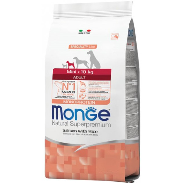 Monge (Монж) Dog Mini Salmon&Rice Сухой корм для взрослых собак мелких пород с лососем и рисом 2.5 кг