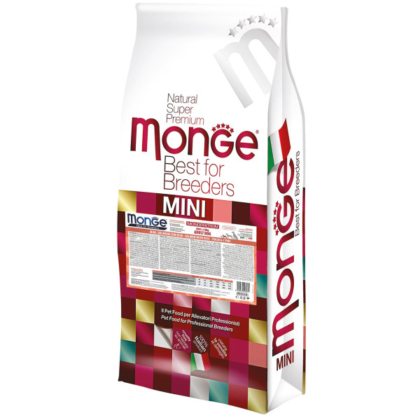 Monge (Монж) Dog Salmon & Rice Adult Mini - Сухий корм для дорослих собак дрібних порід з м’ясом лосося та рисом 15 кг