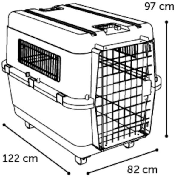 Flamingo (Фламинго) Transport cage Nomad Dark grey IATA - Переноска для собак 122х82х97 см