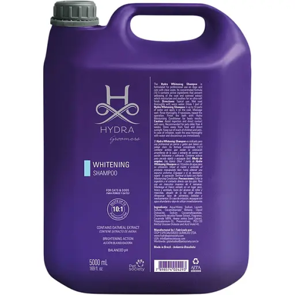 Hydra (Гидра) Groomers Whitening Shampoo - Шампунь для собак и котов любого возраста отбеливающий 5 л