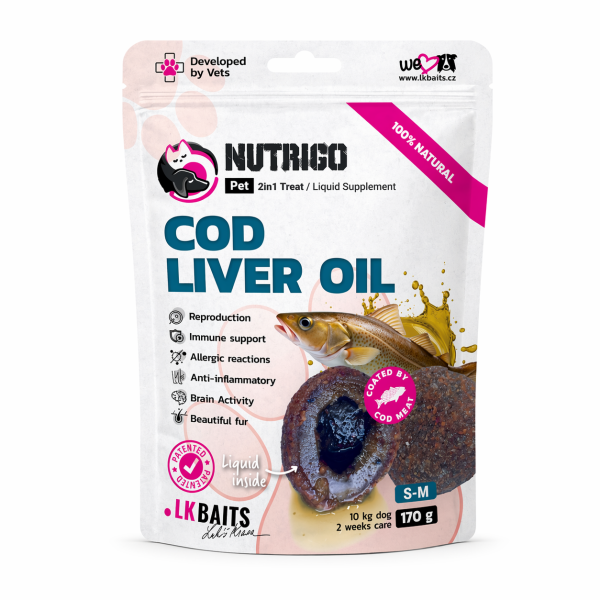 LК Baits (ЛК Бейст) Dog Nutrigo Adult Medium Breed Cod Liver Oil - Лакомство для взрослых собак средних пород с маслом печени трески 170 г