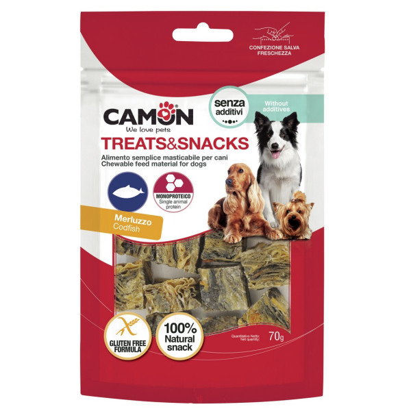 Camon (Камон) Dog Treats Dice With Cod Skin - Лакомство для собак кубики из кожи трески 70 г