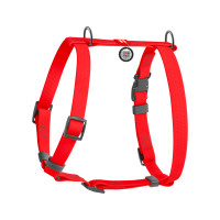 WauDog (ВауДог) Waterproof Red - Шлей для собак анатомическая Н-образная водостойкая красная (Ш 20 мм, А 40-66 см, В 50-80 см) M