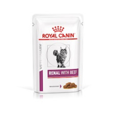 Royal Canin (Роял Канін) Cat Renal Feline Pouches Adult Beef - Вологий корм для дорослих котів для підтримки функції нирок у разі ниркової недостатності з м’ясом яловичини 85 г