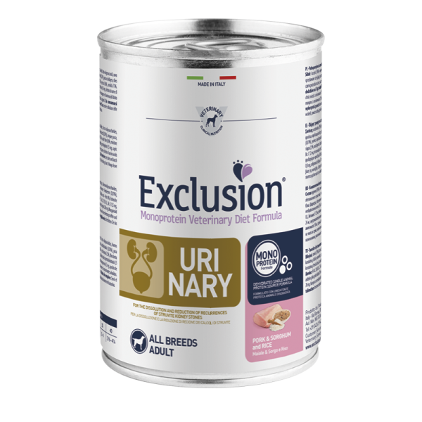 Exclusion (Эксклюжн) Vet Diet Urinary All Breed - Влажный корм со свининой для собак для собак для поддержки мочевыделительной системы 400 г