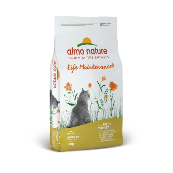 Almo Nature (Алмо Натюр) Holistic Fresh Meat Cat With Turkey - Сухой корм для кошек со свежей индейкой 12 кг