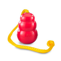 Kong (Конг) Classic М - Игрушка груша-кормушка с веревкой для собак средних пород 8.9х5.7х3.8 см
