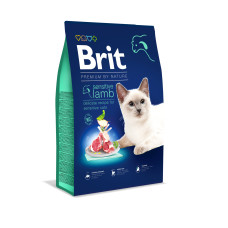 Brit Premium (Бріт Преміум) Nature Cat Sensitive - Сухий корм для кішок з чутливим травленням з ягням 8 кг