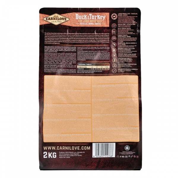 Carnilove (Карнілав) Cat Adult Large Duck & Turkey - Сухий корм для дорослих кішок великих порід з качкою та індичкою 2 кг
