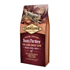 Carnilove (Карнілав) Cat Adult Large Duck & Turkey - Сухий корм для дорослих кішок великих порід з качкою та індичкою 6 кг