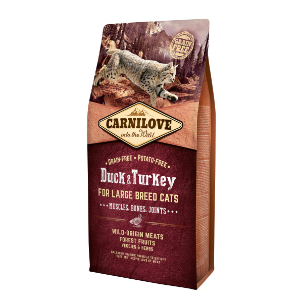 Carnilove (Карнілав) Cat Adult Large Duck & Turkey - Сухий корм для дорослих кішок великих порід з качкою та індичкою 6 кг