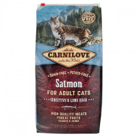 Carnilove (Карнилав) Cat Salmon Sensitive & LongHair - Сухой корм для кошек с чувствительным пищеварением и длинной шерстью с лососем 6 кг