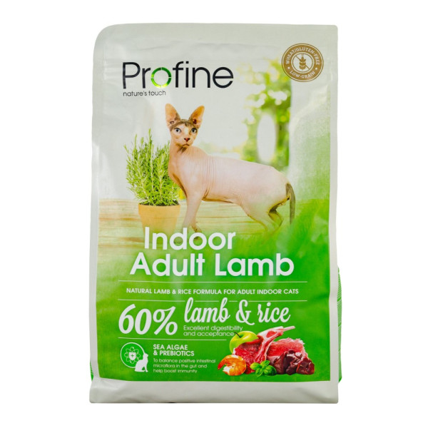 Profine (Профайн) Indoor With Lamb&Rice - Сухой корм для кошек, живущих в помещении с ягненком и рисом 2 кг