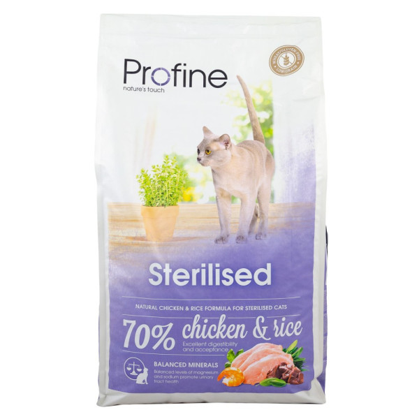 Profine (Профайн) Sterilised With Chicken&Rice - Сухой корм для стерилизованных кошек с курицей и рисом 10 кг