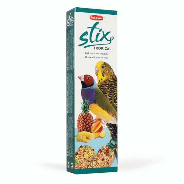 Рadovan (Падован) Stix Tropical Cocorite Ed Esotici - Лакомство для волнистых попугаев с фруктами 80 г