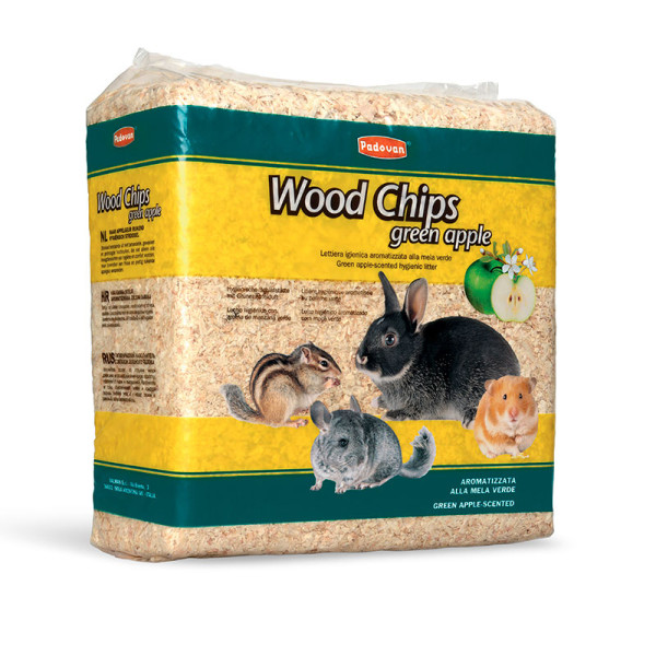 Рadovan (Падован) Wood Chips Apple - Наповнювач для кліток гризунів тирса з ароматом зеленого яблука 1 кг