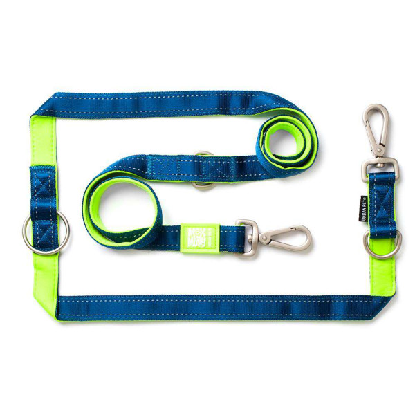 Max & Molly (Макс Молли) Multi-Function Leash Matrix Lime Green L - Поводок многофункциональный для собак зеленого цвета