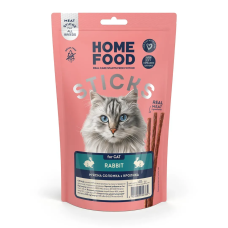 Home Food (Хоум Фуд) Cat Grain Free Rabbit Meat Strips All Life Stages - Ласощі беззернові для котів будь-якого віку м’ясна соломка з м’ясом кролика 40 г