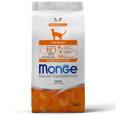 Monge (Монж) Cat Duck Monoprotein Sterilised Adult - Сухий монопротеїновий корм для дорослих стерилізованих котів з м’ясом качки 1.5 кг