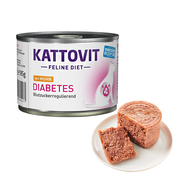 Kattovit (Катовит) Veterinary Diabetes - Влажный лечебный корм для кошек с сахарным диабетом и ожирением 185 г