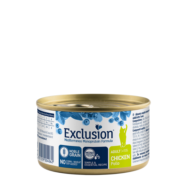 Exclusion (Эксклюжн) Cat Adult Chicken - Влажный корм для взрослых котов с мясом курицы 85 г