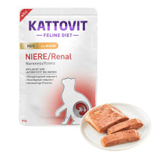 Kattovit (Катовіт) Veterinary Pate Niere Renal Chicken - Вологий лікувальний корм для котів із захворюваннями нирок в паштеті 85 г